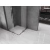 Mexen Velar L Duo sliding shower enclosure 90 x 90 cm, frost, gun metal - 871-090-090-02-33-95