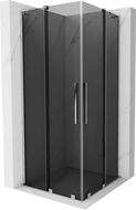 Mexen Velar L Duo Schiebeduschkabine 80 x 80 cm, Grafit, Chrom - 871-080-080-02-43-01