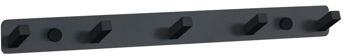 Mexen gancho para toalla con cinco soportes, negro - 709175-70