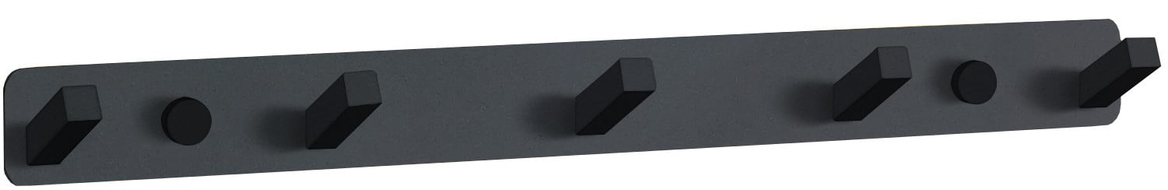 Mexen gancio per asciugamani con cinque supporti, nero - 709175-70