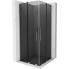 Mexen Velar L Duo sliding shower enclosure 90 x 90 cm, graphite, chrome - 871-090-090-02-43-01