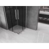 Mexen Velar L Duo sliding shower enclosure 90 x 90 cm, graphite, chrome - 871-090-090-02-43-01