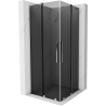 Mexen Velar L Duo schuifdouchecabine 100 x 100 cm, grafiet, chroom - 871-100-100-02-43-01