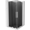 Mexen Velar L Duo skjutbar duschkabin 80 x 80 cm, grafit, vit - 871-080-080-02-43-20