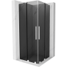 Mexen Velar L Duo sliding shower cabin 100 x 100 cm, graphite, white - 871-100-100-02-43-20