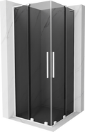 Mexen Velar L Duo cabina doccia scorrevole 100 x 100 cm, grafite, bianco - 871-100-100-02-43-20