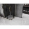 Mexen Velar L Duo sliding shower cabin 90 x 90 cm, graphite, gold - 871-090-090-02-43-50