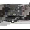 Mexen Velar L Duo schuifbare douchecabine 100 x 100 cm, grafiet, geborsteld goud - 871-100-100-02-43-55