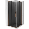 Mexen Velar L Duo sliding shower cabin 80 x 80 cm, graphite, rose gold - 871-080-080-02-43-60