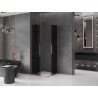Mexen Velar L Duo klizni tuš kabina s kliznim vratima 80 x 80 cm, grafit, ružičasto zlato - 871-080-080-02-43-60