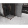 Mexen Velar L Duo sliding shower cabin 80 x 80 cm, graphite, rose gold - 871-080-080-02-43-60