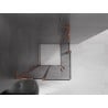 Cabine de douche coulissante Mexen Velar L Duo 80 x 80 cm, graphite, or rose - 871-080-080-02-43-60