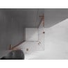 Mexen Velar L Duo cabine de douche coulissante 80 x 80 cm, givré, or rose - 871-080-080-02-33-60