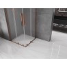 Mexen Velar L Duo kabina prysznicowa rozsuwana 100 x 100 cm, szron, różowe złoto - 871-100-100-02-33-60