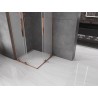 Mexen Velar L Duo kabina prysznicowa rozsuwana 100 x 100 cm, szron, różowe złoto - 871-100-100-02-33-60