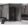 Mexen Velar L Duo kabina prysznicowa rozsuwana 80 x 80 cm, grafit, miedź szczotkowana - 871-080-080-02-43-65