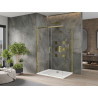Mexen Omega lükand dušikabiin 110 x 80 cm, läbipaistev, kuldne + tasapind Flat - 825-110-080-50-00-4010