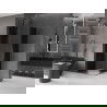 Mexen Velar L Duo Duschkabine, verschiebbar, 90 x 90 cm, graphit, gebürstet (Gun Gray) - 871-090-090-02-43-66