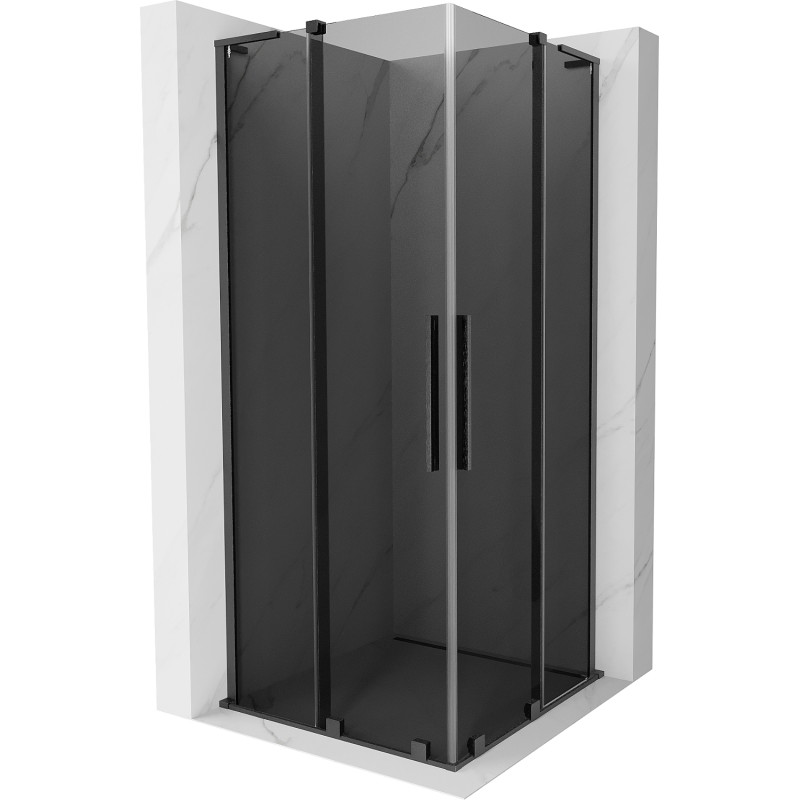 Mexen Velar L Duo lükandustega dušikabiin 100 x 100 cm, grafiit, harjatud gun gray - 871-100-100-02-43-66