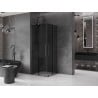 Mexen Velar L Duo Duschkabine Schiebetür 100 x 100 cm, Grafit, Gebürstet Gun Gray - 871-100-100-02-43-66