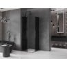 Mexen Velar L Duo Duschkabine Schiebetür 100 x 100 cm, Grafit, Gebürstet Gun Gray - 871-100-100-02-43-66