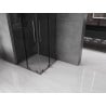 Mexen Velar L Duo Duschkabine Schiebetür 100 x 100 cm, Grafit, Gebürstet Gun Gray - 871-100-100-02-43-66