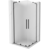 Mexen Velar L Duo cabine de douche coulissante 90 x 90 cm, givrée, gris canon brossé - 871-090-090-02-33-66