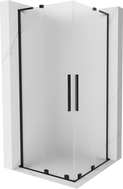 Mexen Velar L Duo klizna tuš kabina 80 x 80 cm, mat, crna - 871-080-080-02-33-70