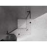 Mexen Velar L Duo kabina prysznicowa rozsuwana 80 x 80 cm, szron, czarna - 871-080-080-02-33-70