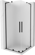 Mexen Velar L Duo schuif douchecabine 90 x 90 cm, matglas, zwart - 871-090-090-02-33-70