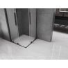 Mexen Velar L Duo cabine de douche coulissante 90 x 90 cm, givré, noir - 871-090-090-02-33-70