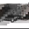Mexen Velar L Duo schuifbare douchecabine 90 x 90 cm, grafiet, zwart - 871-090-090-02-43-70