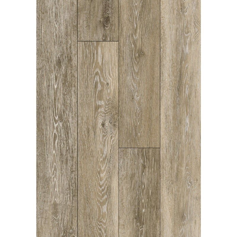 Mexen Shreveport échantillon de panneaux vinyles 1240 x 182 mm SPC 6,5 mm, sous-couche IXPE 1,5 mm, 4 V-Fuge, Chêne - F1111-S