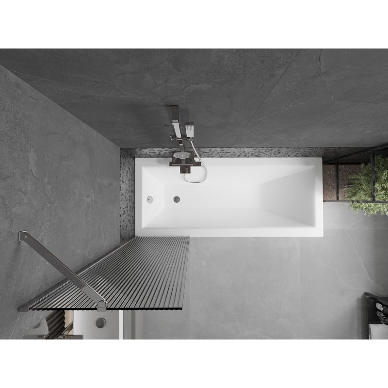 Mexen Next parawan nawannowy 1-skrzydłowy 50 x 150 cm, prążki, chrom - 895-050-000-00-09-01