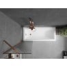 Mexen Next vannituba ekraan 1-tiivaline 50 x 150 cm, triibud, roosa kuld - 895-050-000-00-09-60