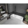 Mexen Next Badewannenabtrennung 1-flügelig 50 x 150 cm, Streifen, schwarz - 895-050-000-00-09-70