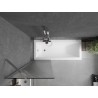 Mexen Next jednokrilni paravan za kadu 60 x 150 cm, pruge, krom - 895-060-000-00-09-01