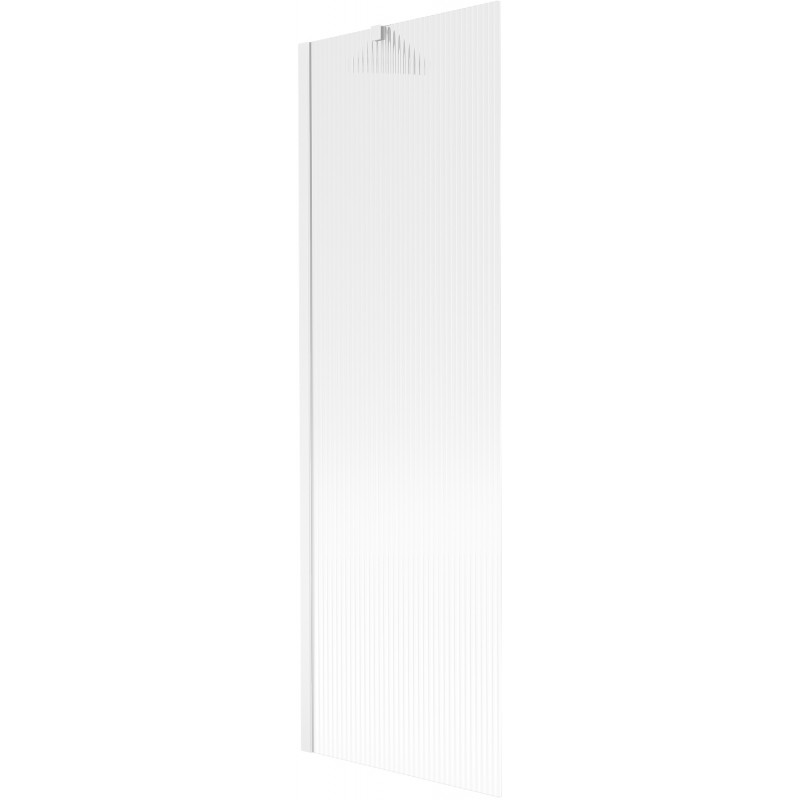 Mexen Next 1-flügelige Badewannenabtrennung 60 x 150 cm, gestreift, weiß - 895-060-000-00-09-20