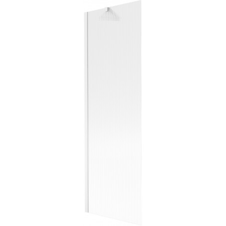 Mexen Next 1-flügelige Badewannenabtrennung 60 x 150 cm, gestreift, weiß - 895-060-000-00-09-20