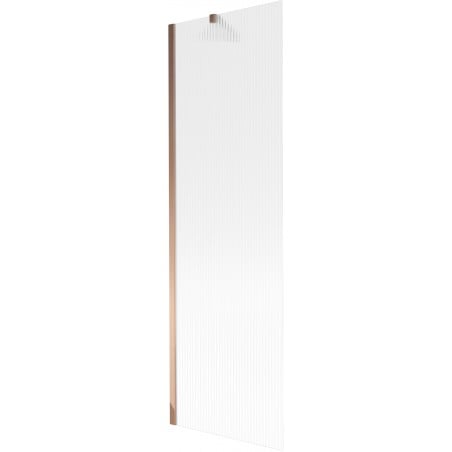Mexen Next Duschabtrennung für die Badewanne 1-flügelig 60 x 150 cm, gestreift, Roségold - 895-060-000-00-09-60