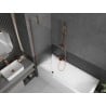 Mexen Next Duschabtrennung für die Badewanne 1-flügelig 60 x 150 cm, gestreift, Roségold - 895-060-000-00-09-60
