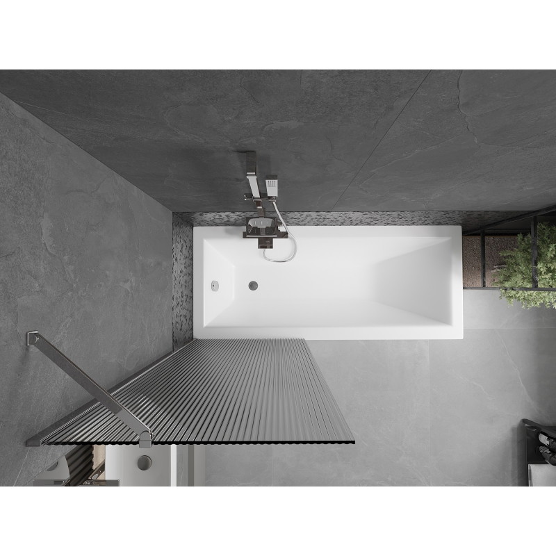 Mexen Next paravan za kadu s jednim krilom 70 x 150 cm, pruge, krom - 895-070-000-00-09-01
