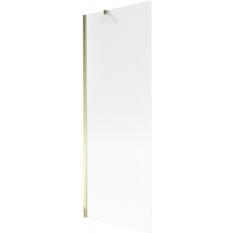 Mexen Next Badewannen-Abtrennung 1-flügelig 70 x 150 cm, Streifen, Gold - 895-070-000-00-09-50