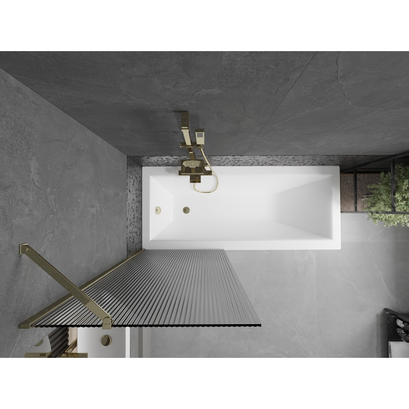 Mexen Next vanniekraan 1-tiibiline 70 x 150 cm, triibuline, kuldne - 895-070-000-00-09-50