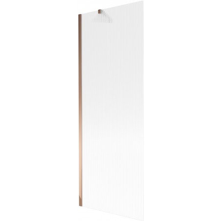 Mexen Next 1-panel Bathtub Screen 70 x 150 cm, Stripes, Rose Gold - 895-070-000-00-09-60