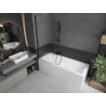 Mexen Next Badewannenabtrennung 1-teilig 70 x 150 cm, Streifen, schwarz - 895-070-000-00-09-70