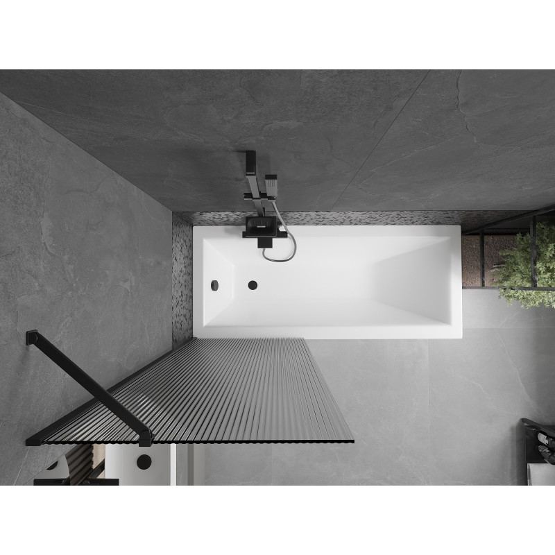 Mexen Next vannisein, 1-tiivaline, 70 x 150 cm, triibuline, must - 895-070-000-00-09-70