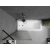 Mexen Next Badewannenabtrennung 1-teilig 70 x 150 cm, Streifen, schwarz - 895-070-000-00-09-70