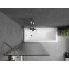 Mexen Next jednokrilni zid za kadu 80 x 150 cm, pruge, krom - 895-080-000-00-09-01