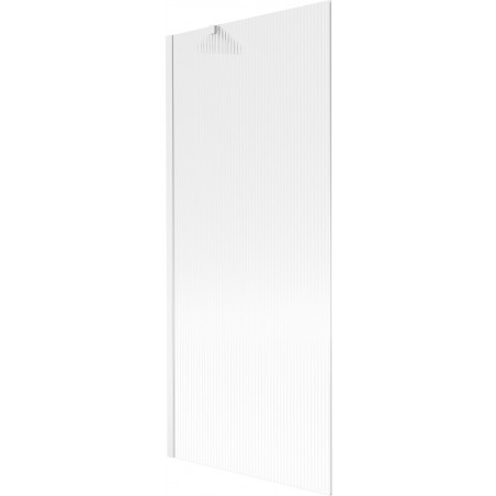 Mexen Next jednokrilni tuš paravan 80 x 150 cm, pruge, bijeli - 895-080-000-00-09-20